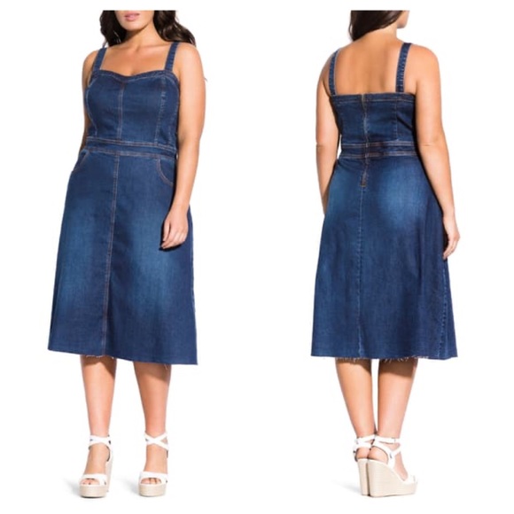 denim dress size 18